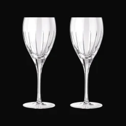 Lot de 2 verres à vin rouge en cristal