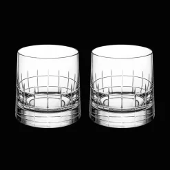 Lot de 2 verres à whisky double en cristal