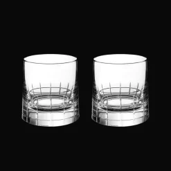 Lot de 2 verres à whisky en cristal
