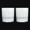 Lot de 2 verres doubles à whisky old-fashioned en cristal