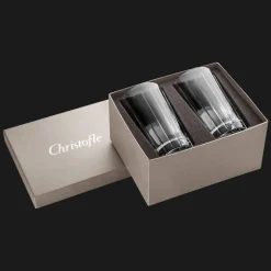 Lot de 2 verres haut en cristal