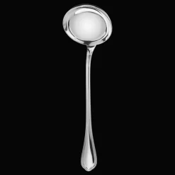 Louche à potage en métal argenté