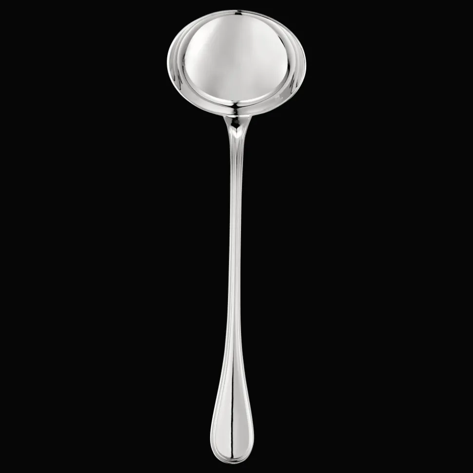 Louche à potage en métal argenté