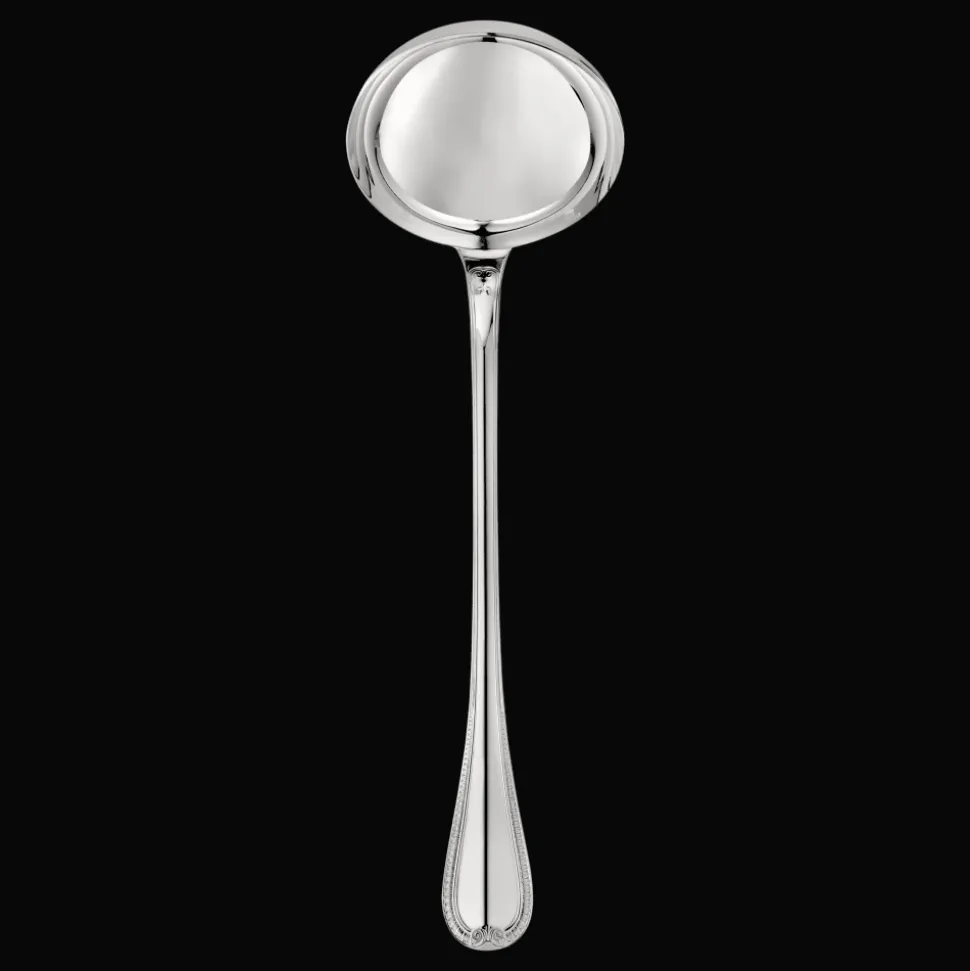 Louche à potage en métal argenté