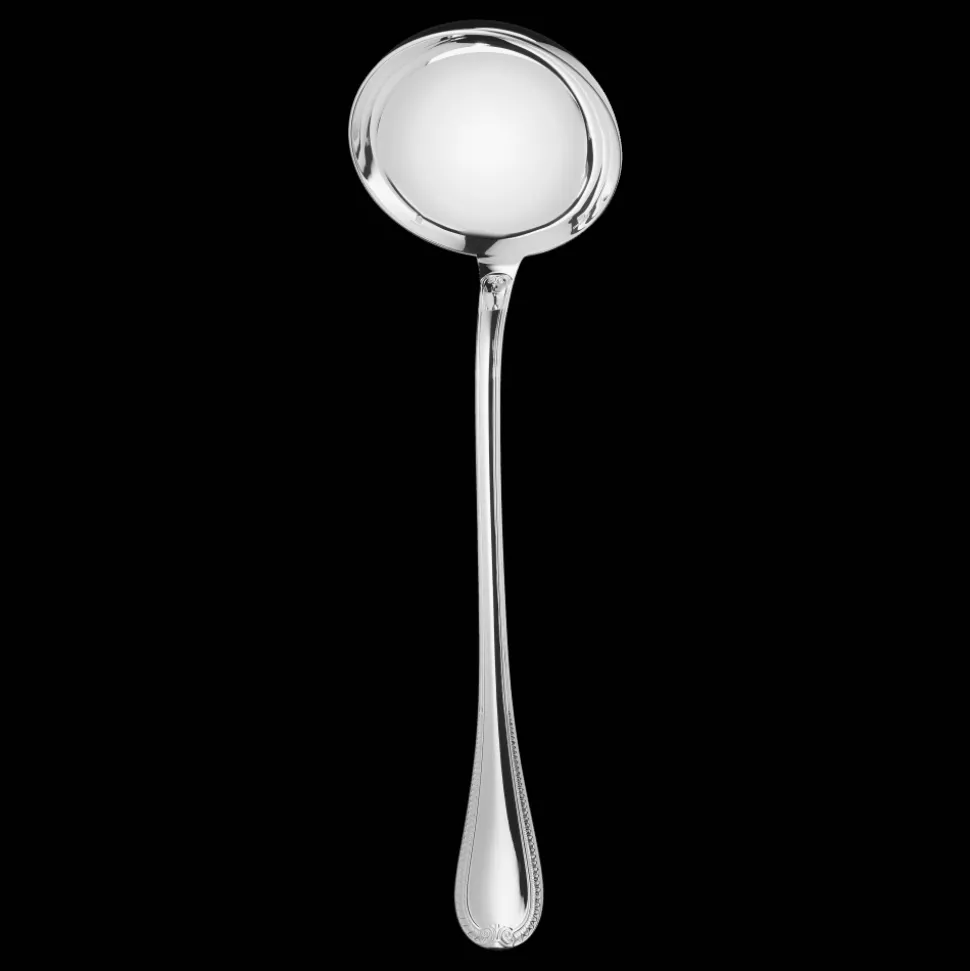 Louche à potage en métal argenté