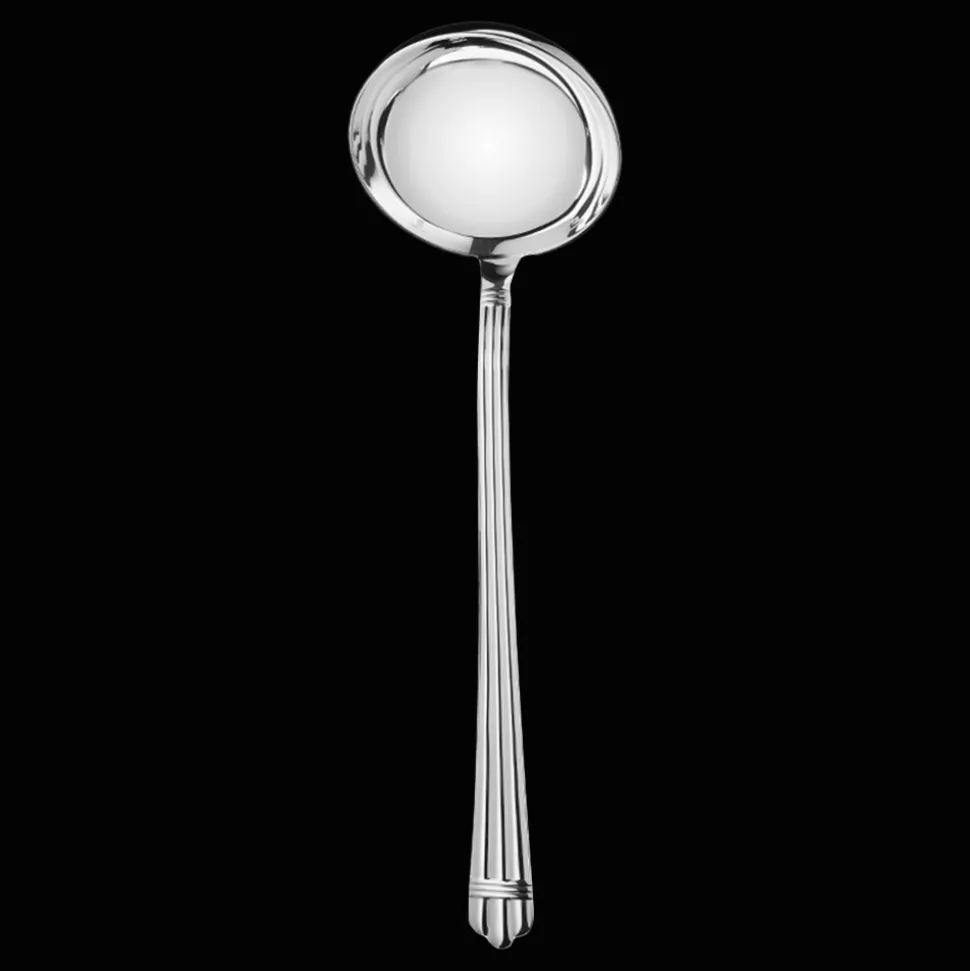 Louche à potage en métal argenté