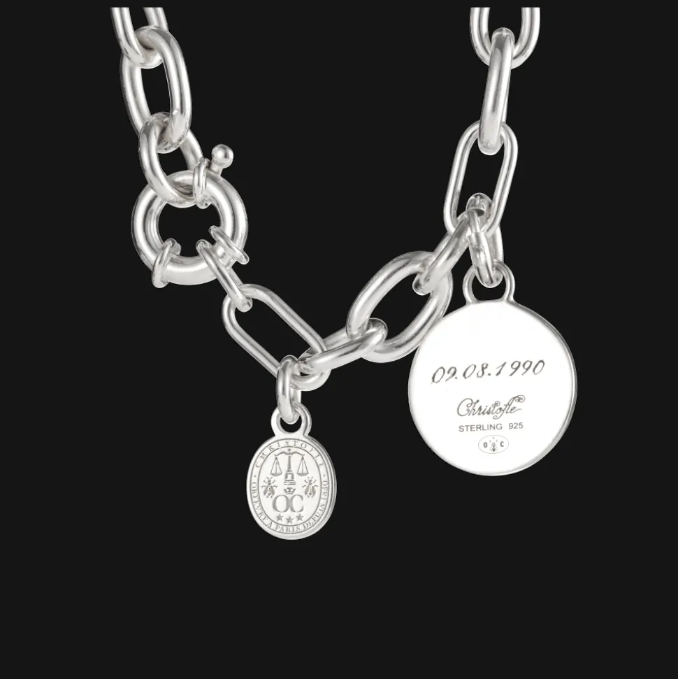 Médaille en Argent Massif - Ondulations