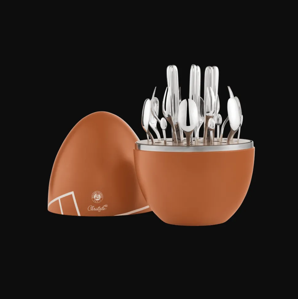 MOOD Party - Ensemble pour 6 personnes (24 pièces) en métal argenté avec écrin