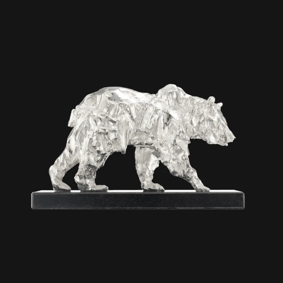 Ours petit modèle en Argent massif - Haute Orfèvrerie