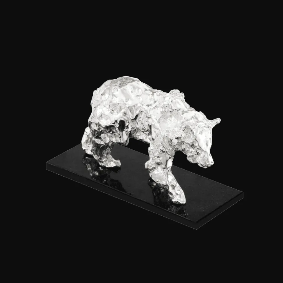 Ours petit modèle en Argent massif - Haute Orfèvrerie