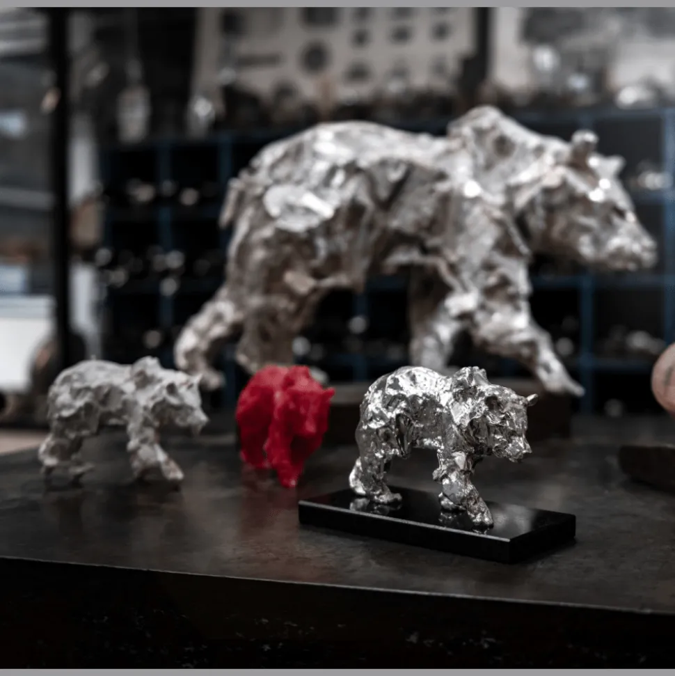 Ours petit modèle en Argent massif - Haute Orfèvrerie