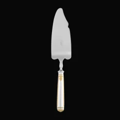 Pelle coupante à gâteaux et glace en métal argenté - dorure partielle