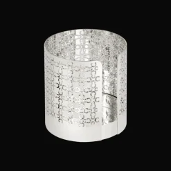 Photophore en métal argenté - petit modèle