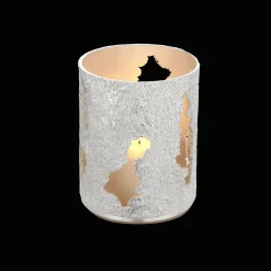 Photophore Grand Modèle en métal argenté