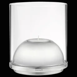 Photophore petit modèle en acier et borosilicate