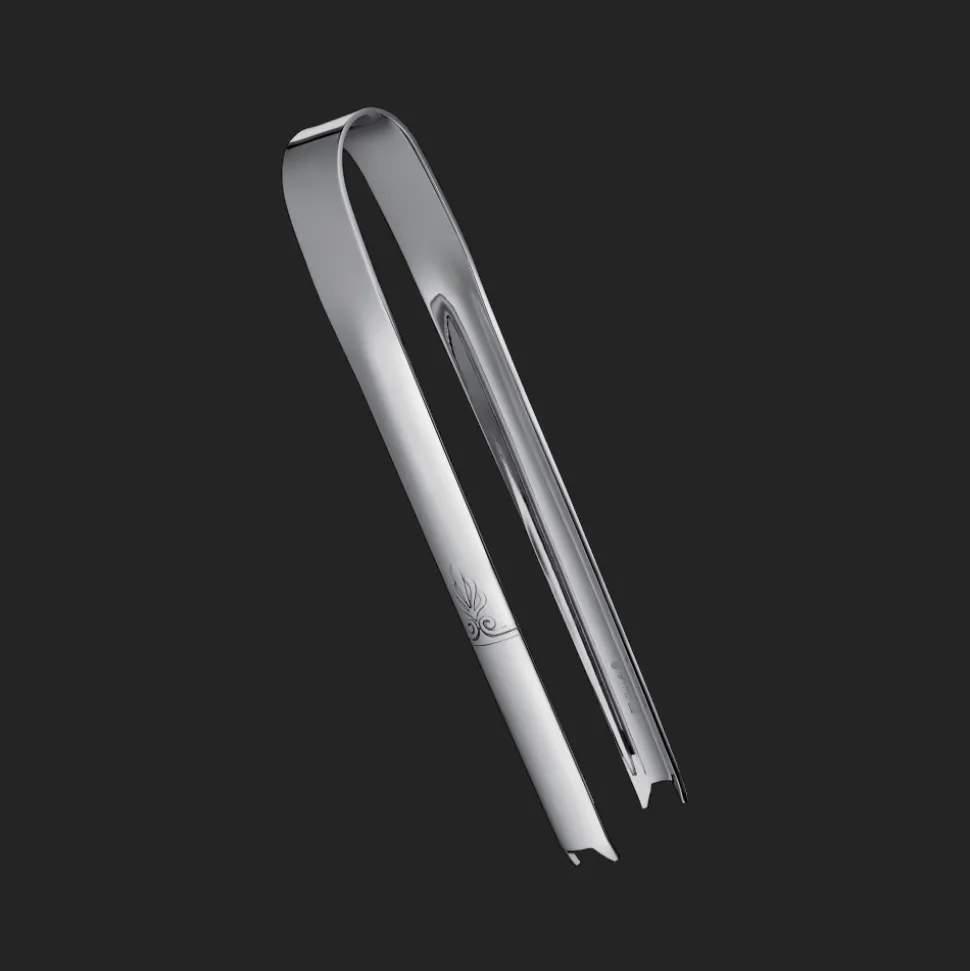 Pince à glace en métal argenté