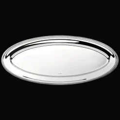 Plat à poisson en métal argenté