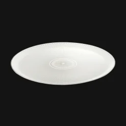 Plat à tarte en porcelaine finition Platine