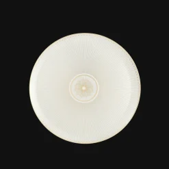 Plat à tarte en porcelaine finition Or