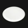 Plat ovale 38 cm en porcelaine finition Platine
