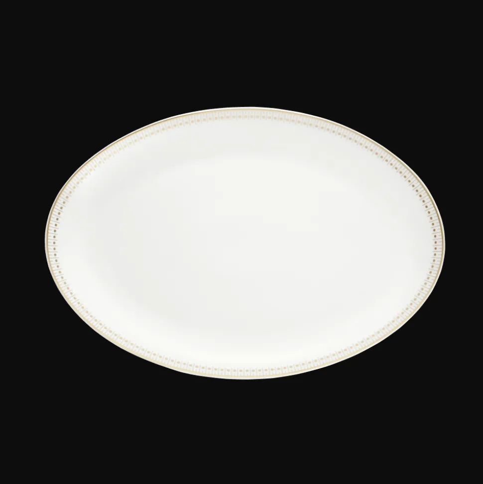 Plat ovale 38 cm finition Or