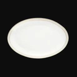 Plat ovale 28 cm finition Or