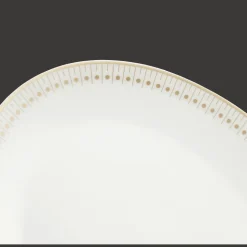 Plat ovale 28 cm finition Or