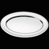Plat ovale en métal argenté