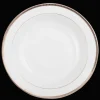 Plat rond creux en porcelaine finition platine