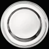 Plat rond en métal argenté