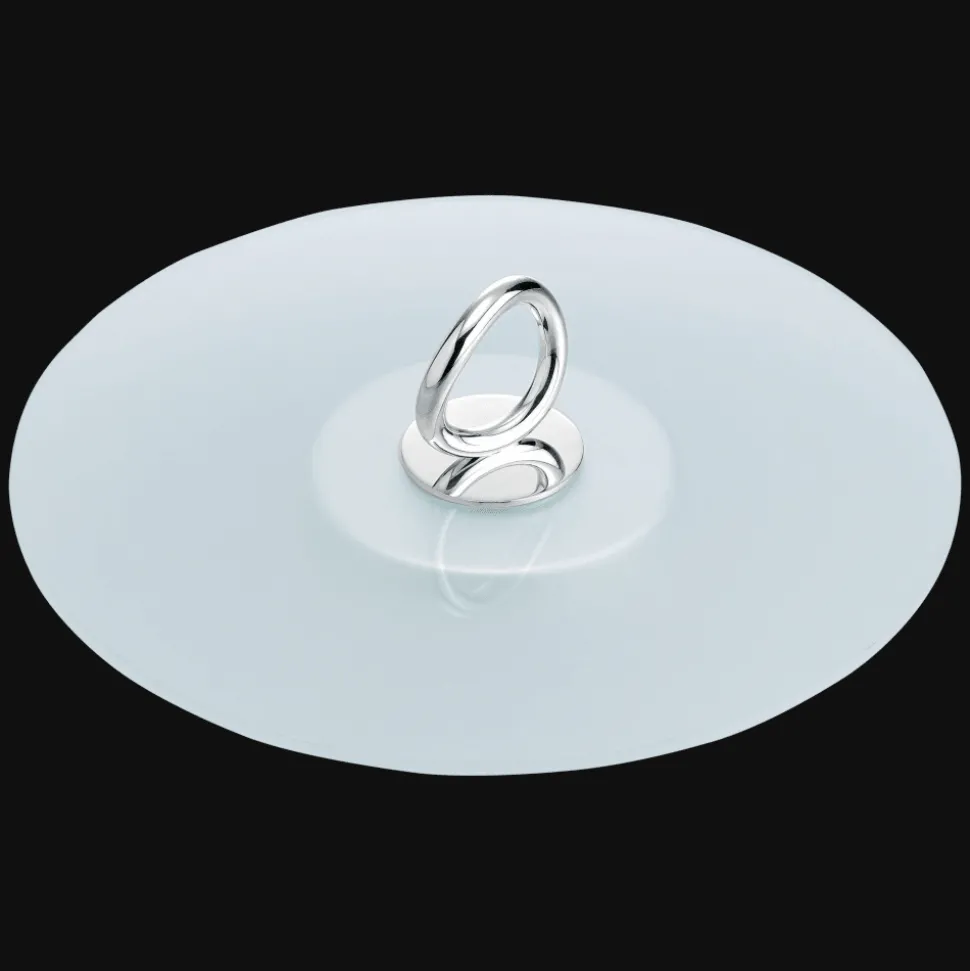 Plateau à fromage en métal argenté et verre - 30 cm