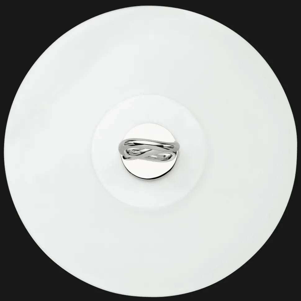 Plateau à fromage en métal argenté et verre - 30 cm