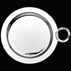 Plateau de carafe en métal argenté
