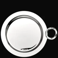 Plateau de carafe en métal argenté