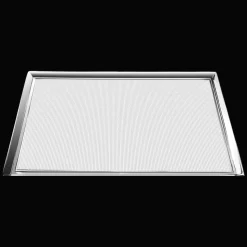 Plateau pour documents en métal argenté - 34 x 25 cm