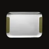 Plateau rectangulaire en acier vert impérial - 32x23cm