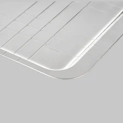 Plateau rectangulaire en métal argenté - 21 x 30 cm