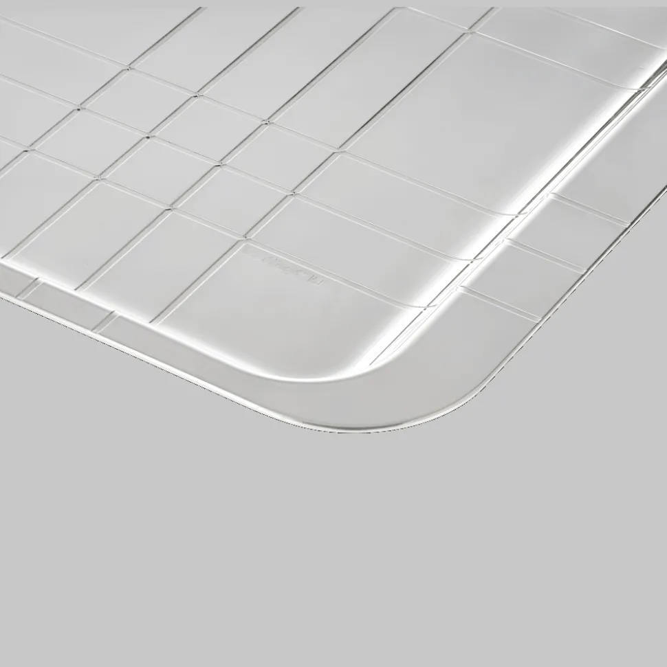 Plateau rectangulaire en métal argenté - 21 x 30 cm