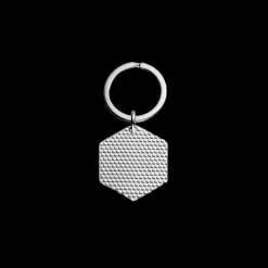 Porte-clés en métal argenté