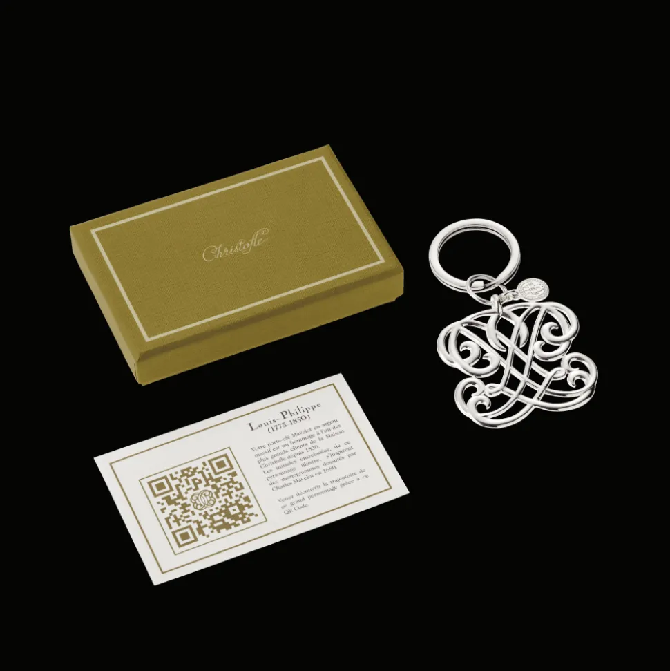 Porte-clés LP en argent massif - Louis Philippe