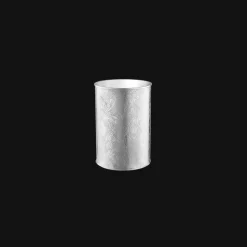 Pot à crayons en métal argenté