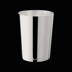 Pot à crayons en métal argenté