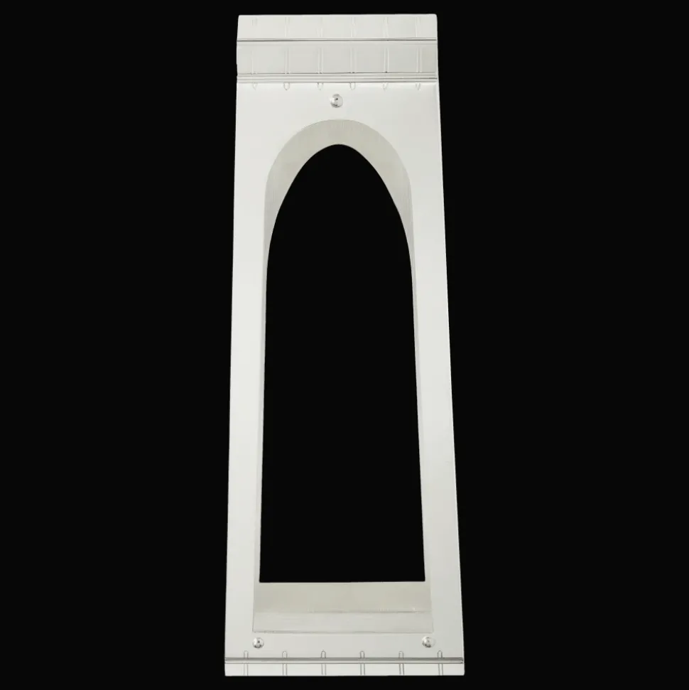 Repose bouteille en métal argenté