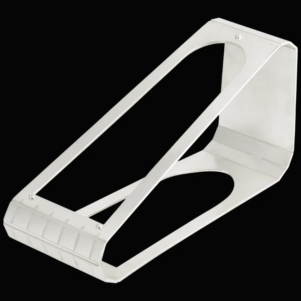 Repose bouteille en métal argenté