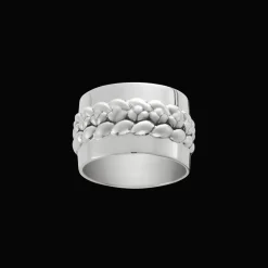 Rond de Serviette de Métal Argenté