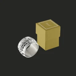 Rond de Serviette de Métal Argenté