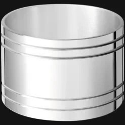 Rond de serviette en métal argenté