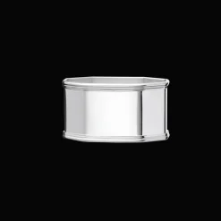 Rond de serviette en métal argenté