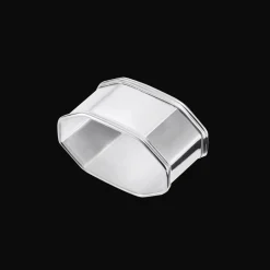 Rond de serviette en métal argenté