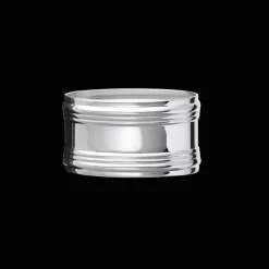 Rond de serviette en métal argenté